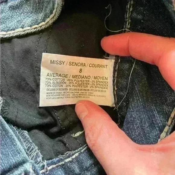 Nine West Jeans Date Night Fit Missy 8/29, EUC, Thick Stitch, Embroidered Pocket - Picture 12 of 14